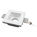 Portafaretto Quadrato da Incasso in Gesso Verniciabile | Per Lampadine GU10/MR16