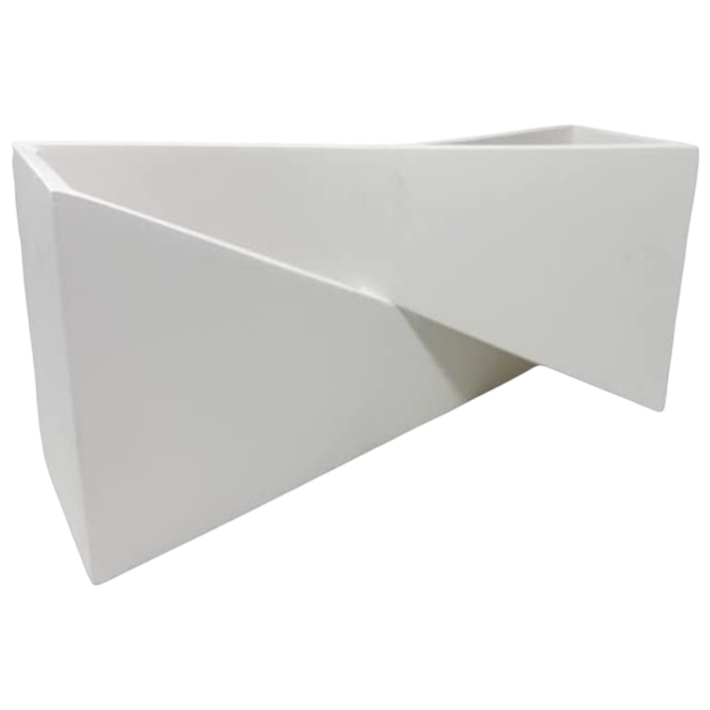 Portalampada Applique da Parete in Gesso Verniciabile Rettangolare – Doppia Emissione Luminosa Up/Down, Lampada Contemporanea con 2 Attacchi G9