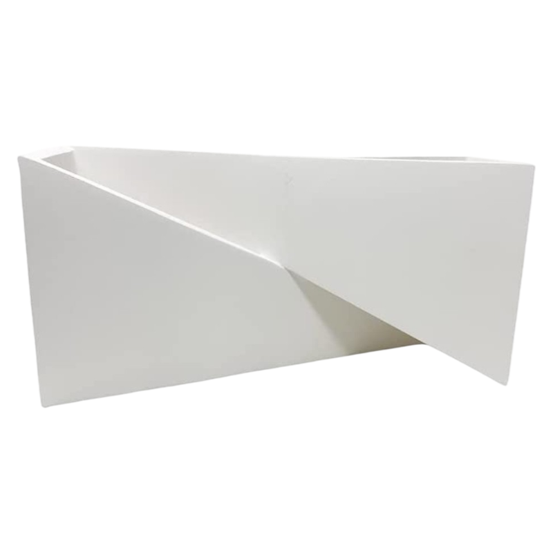 Portalampada Applique da Parete in Gesso Verniciabile Rettangolare – Doppia Emissione Luminosa Up/Down, Lampada Contemporanea con 2 Attacchi G9