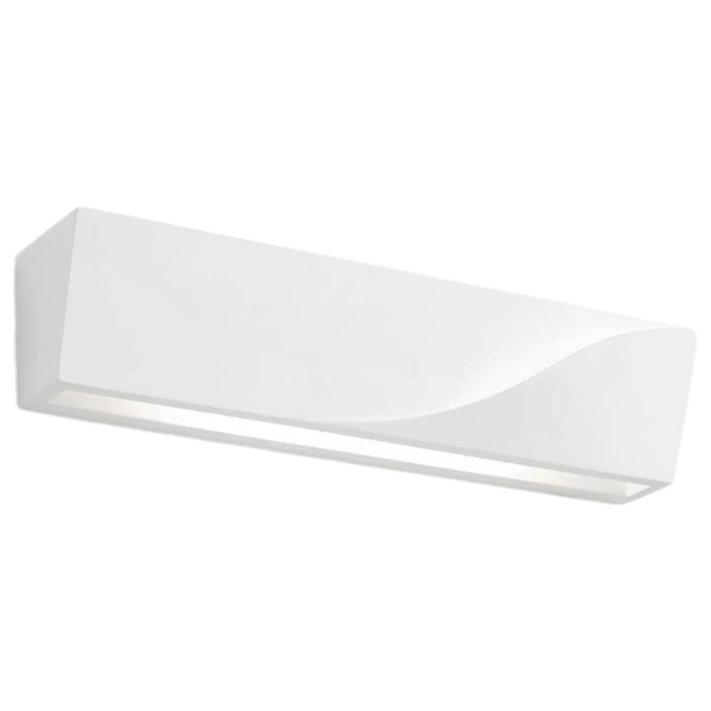 Portalampada Applique da Parete in Gesso Verniciabile Rettangolare – Doppia Emissione Up/Down con Attacco G9