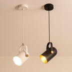 Lampada a Sospensione Nera con Paralume Orientabile e - immagine 4