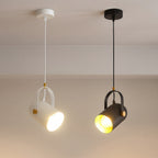 Lampada a Sospensione Nera con Paralume Orientabile e - immagine 2