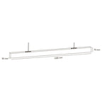 Lampadario LED Lineare Modulare 40W a Sospensione e Soffitto - immagine 8