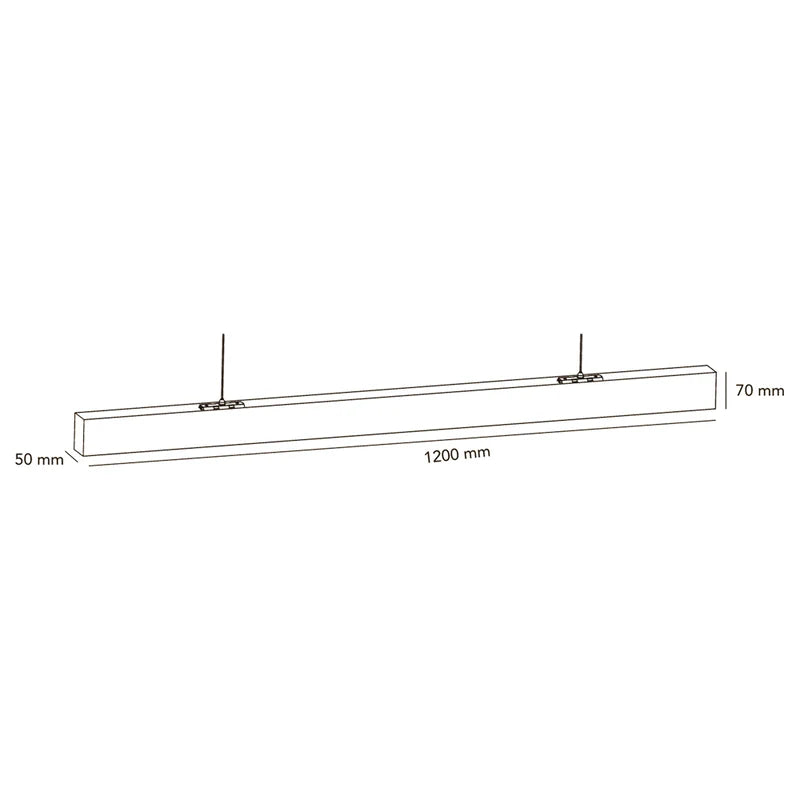 Lampadario LED Lineare Modulare 40W a Sospensione e Soffitto con CCT Selezionabile