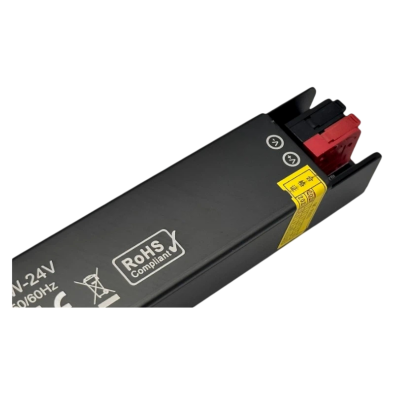UNIVERSO MI-100W-24V alimentatore switching ultra slim da esterno IP67, potenza 100W, uscita DC 24V 4.16A, ideale per illuminazione LED e installazioni outdoor in giardino, insegne e impianti professionali