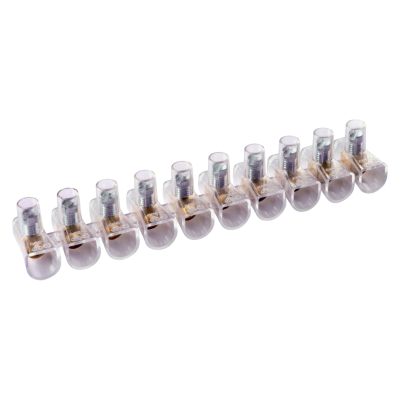Confezione da 50 pezzi – Morsetto Forbox a cappuccio unipolare trasparente per cavi con sezione 10 mm²