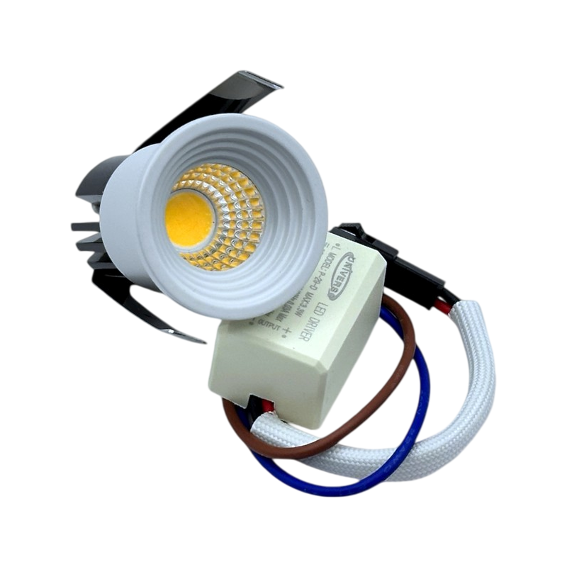 Faretto LED Rotondo da Incasso Bianco 3W | CCT Selezionabile 3000K-4000K-6500K IP20