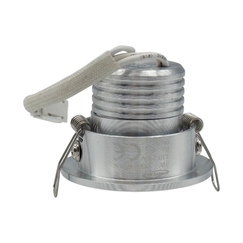 Faretto LED da Incasso Rotondo Universo P-45-B3C – 3W COB, Cromo Satinato, Switch CCT per Luce 3000K/4000K/6500K