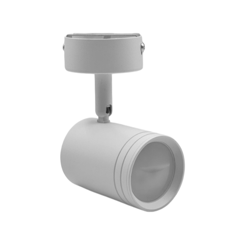 Portafaretto Rotondo Universo P28-GU10-B per Faretto LED Spotlight GU10 – Testina Orientabile, Colore Bianco