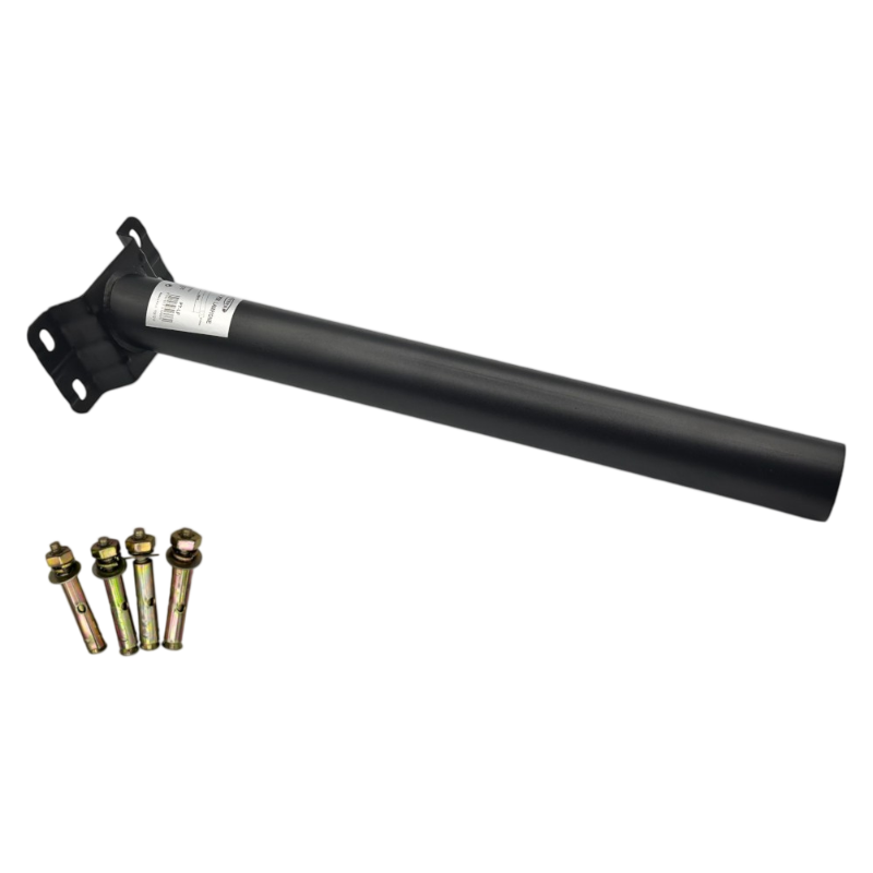Supporto Braccio Palo a Muro per Armature Stradali – Colore Nero, Lunghezza 45 cm, Diametro 4,8 cm