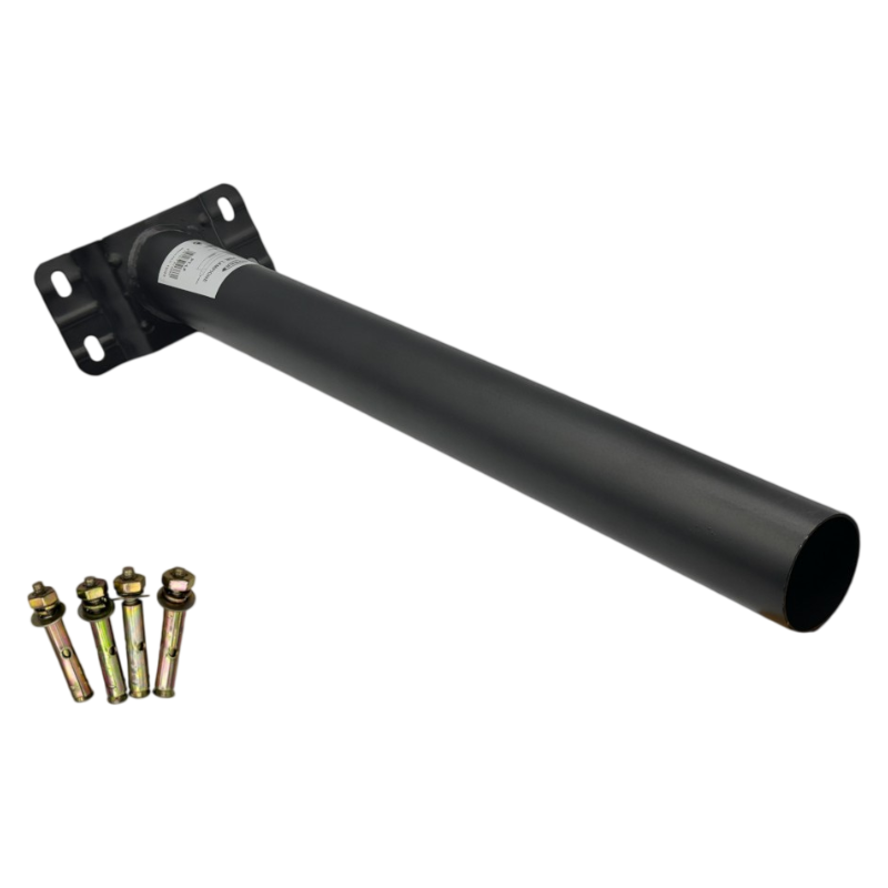 Supporto Braccio Palo a Muro per Armature Stradali – Colore Nero, Lunghezza 45 cm, Diametro 4,8 cm