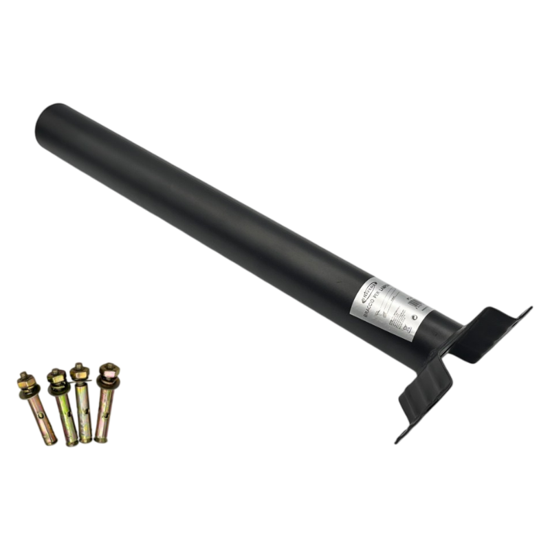 Supporto Braccio Palo a Muro per Armature Stradali – Colore Nero, Lunghezza 45 cm, Diametro 4,8 cm