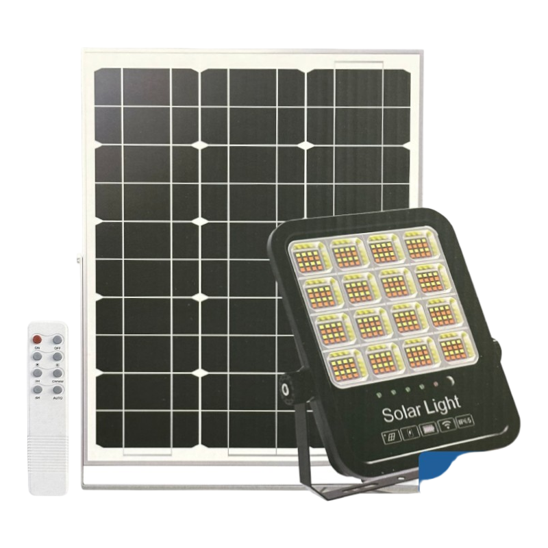 Proiettore LED Solare UNIVERSO RY-200W-3C | 2200 Lumen IP65 CCT 3in1 3000K-4000K-6500K con Pannello Solare e Telecomando