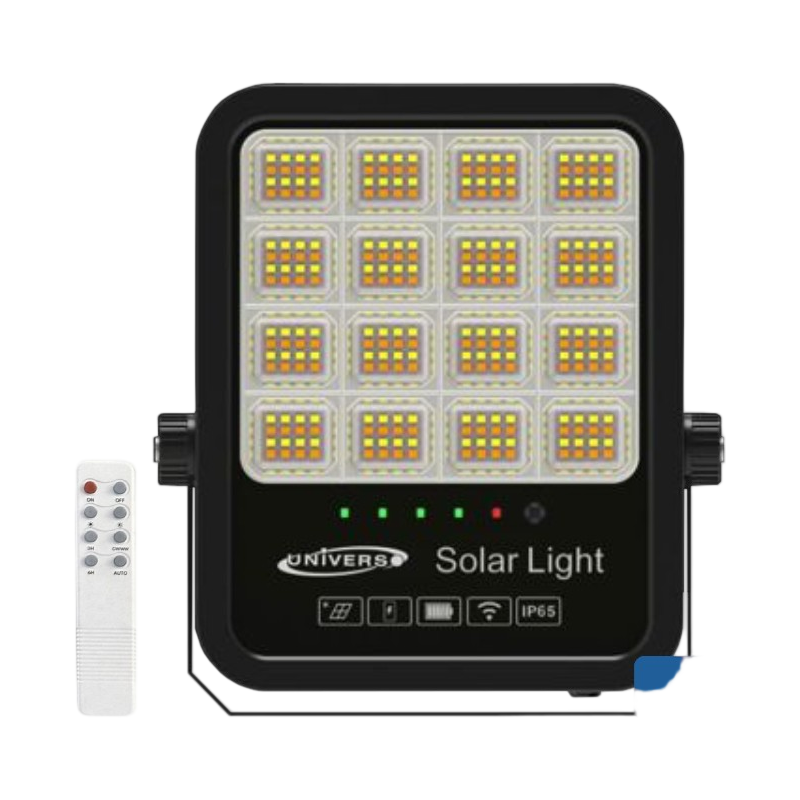 Proiettore LED Solare UNIVERSO RY-200W-3C | 2200 Lumen IP65 CCT 3in1 3000K-4000K-6500K con Pannello Solare e Telecomando