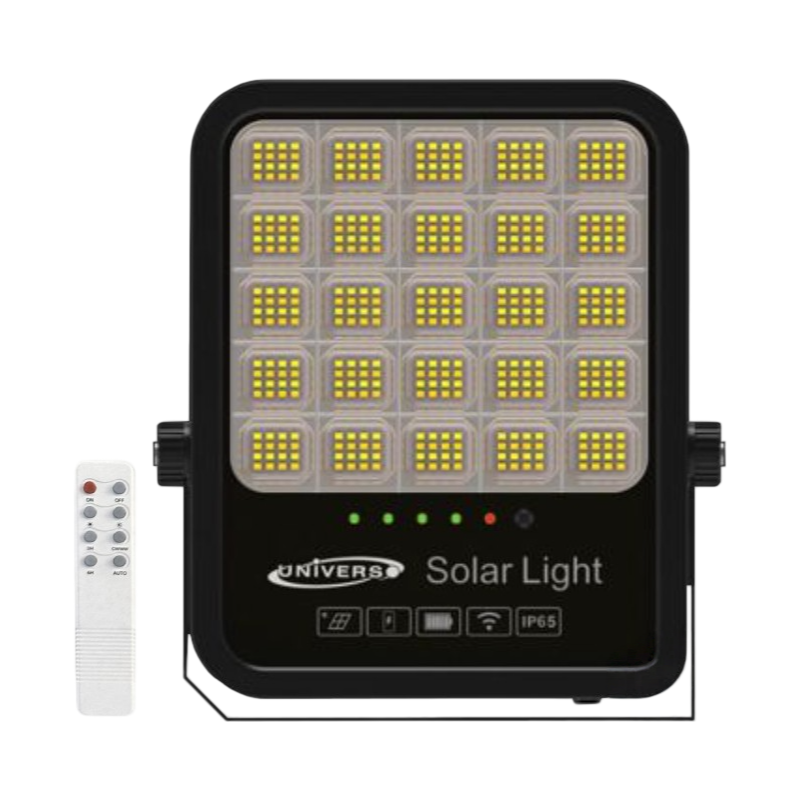 Proiettore LED Solare UNIVERSO RY-300W-3C | 3300 Lumen IP65 CCT 3in1 3000K-4000K-6500K con Pannello Solare e Telecomando