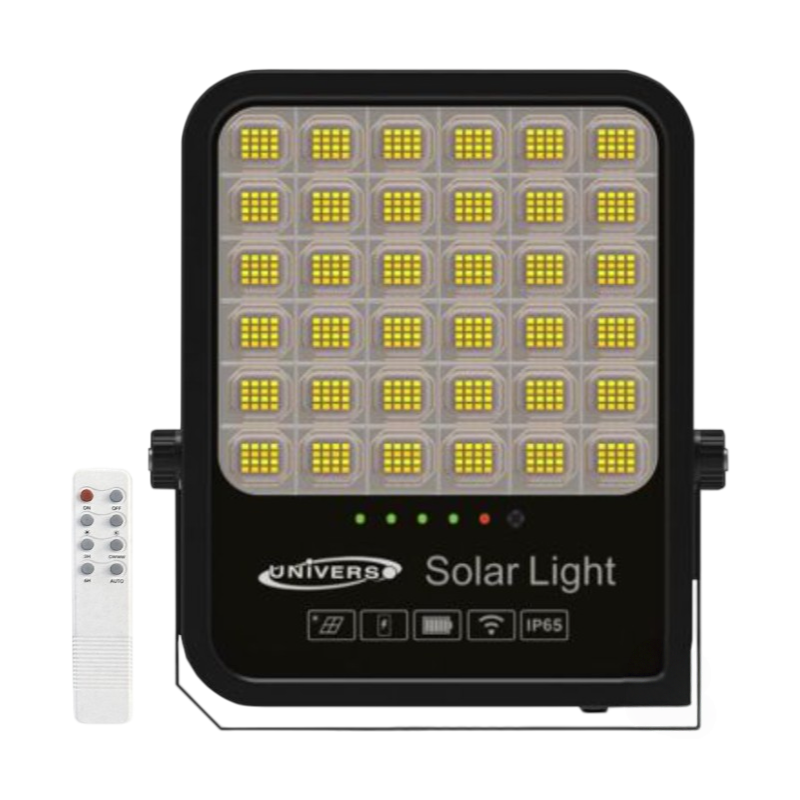 Proiettore LED Solare UNIVERSO RY-400W-3C | 4400 Lumen IP65 CCT 3in1 3000K-4000K-6500K con Pannello Solare e Telecomando