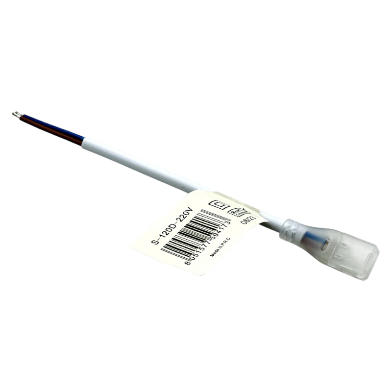 Connettore Alimentazione Flessibile per Strip LED 220V 8mm SMD-3535 | Confezione 10 Pezzi