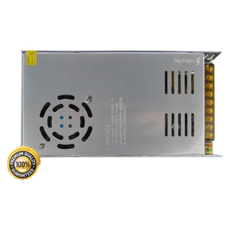 Alimentatore Switching Stabilizzato in Metallo 12V DC 30A 360W con Trimmer, ideale per Illuminazione LED e Sistemi di Videosorveglianza CCTV
