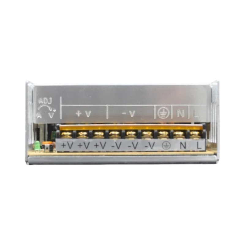 Alimentatore Metallico Stabilizzato Switching con Trimmer DC 12V 30A 360W per Illuminazione e Sistemi di Videosorveglianza CCTV