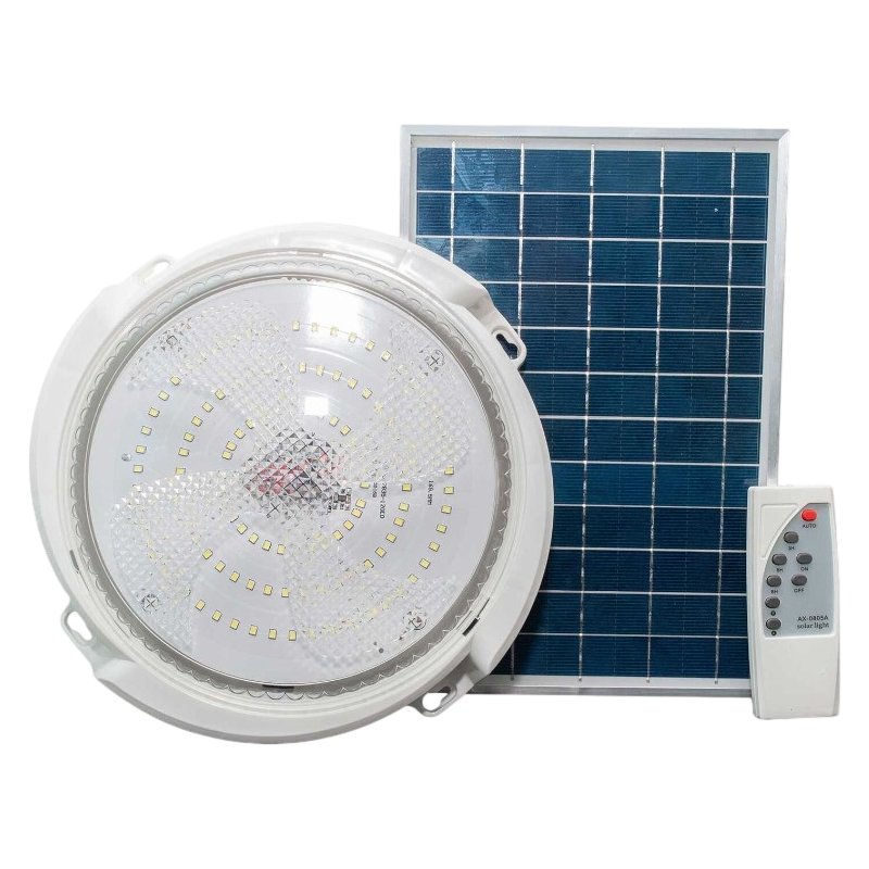Plafoniera LED 60W Ricaricabile con Pannello Solare – Telecomando Wireless, Illuminazione per Esterni