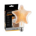 Lampadina LED Vintage a Forma di Stella – E27 4W, Vetro Ambrato, Filamento, Luce Calda 2500K