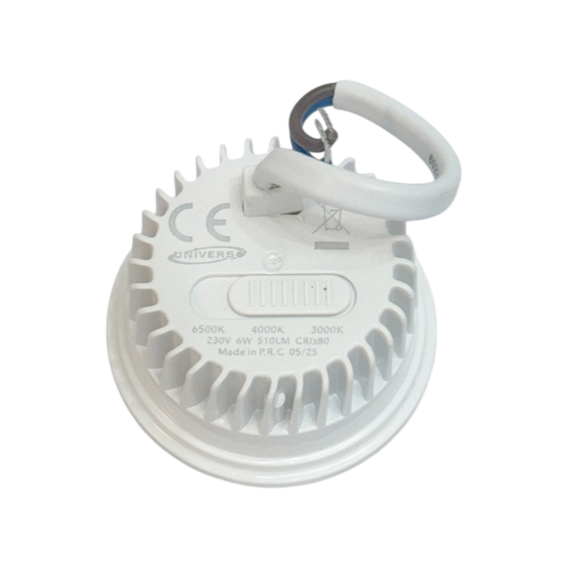 Modulo LED Universo TC50C-6W-3C – 6W, 510 Lumen, Faretto Sostitutivo per GU10/MR16 con Switch CCT per Luce 3000K/4000K/6500K