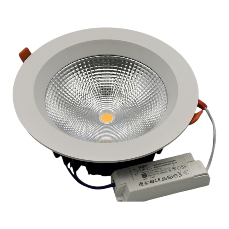 Faretto COB LED da Incasso Rotondo Universo TD08K40-N – 40W Downlight, Colore Bianco, CRI>90, Luce Naturale 4000K