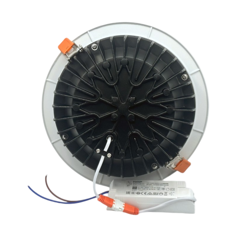 Faretto COB LED da Incasso Rotondo Universo TD08K40-N – 40W Downlight, Colore Bianco, CRI>90, Luce Naturale 4000K