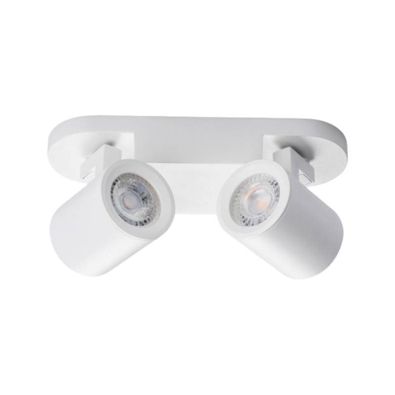 Portalampada Applique Wall Light Lineare a Soffitto con Teste Orientabili per 2 Lampadine GU10