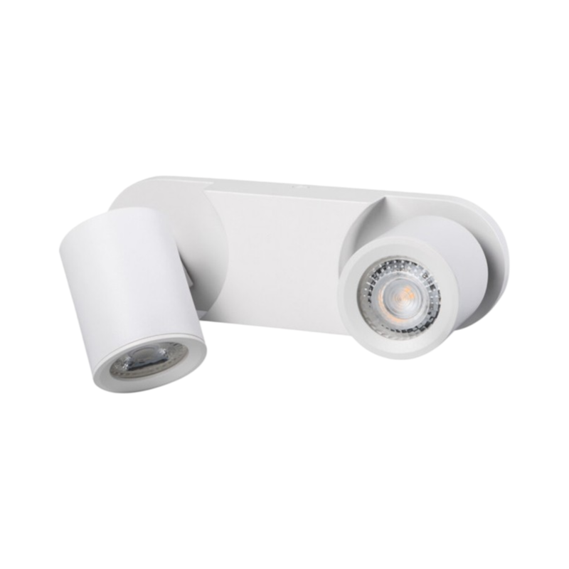 Portalampada Applique Wall Light Lineare a Soffitto con Teste Orientabili per 2 Lampadine GU10