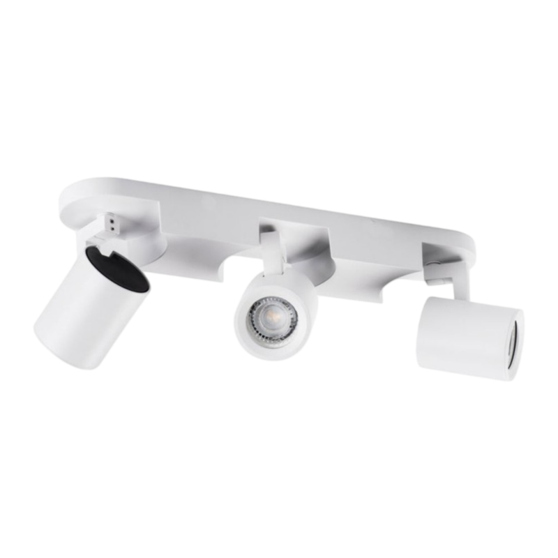 Portalampada Applique Wall Light Lineare a Soffitto con Teste Orientabili per 3 Lampadine GU10