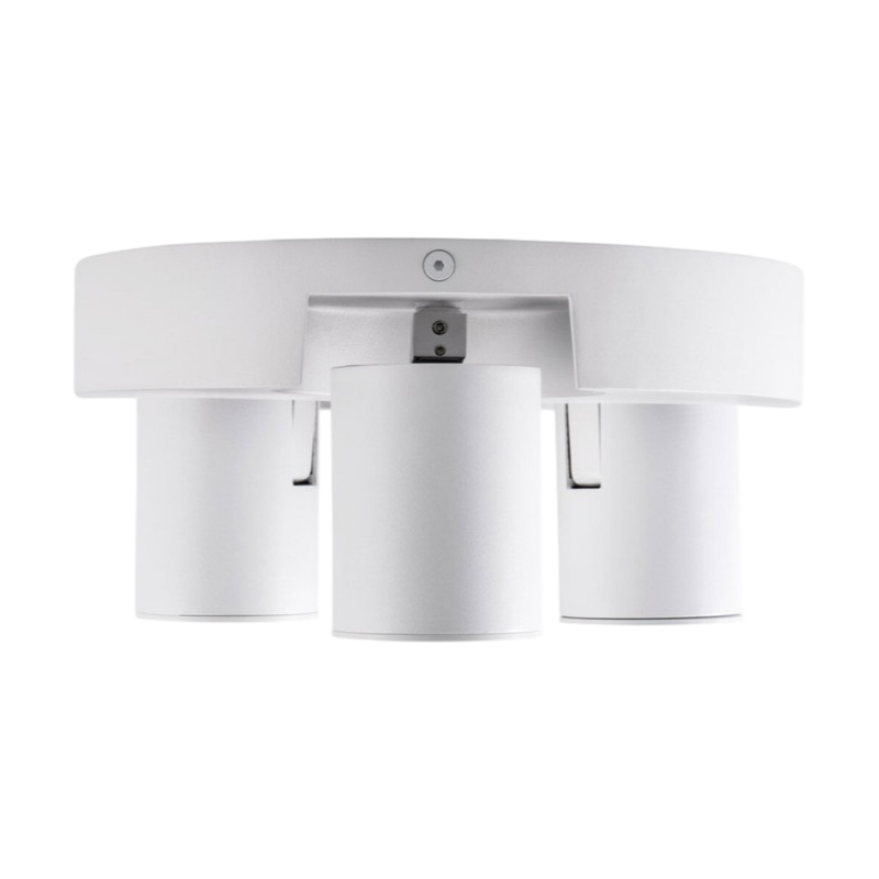 Portalampada Applique da Soffitto con 3 Teste Orientabili per Lampadine GU10