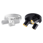 Portalampada Applique da Soffitto con 3 Teste Orientabili