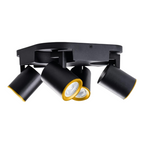 Portalampada Applique da Soffitto con 4 Teste Orientabili - immagine 4