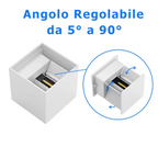 Applique Lampada da Muro Doppia LED COB 12W con Fascio - immagine 6