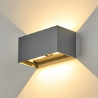 Lampada Applique LED da Muro Nero Bianco Grigi 24W con - immagine 3