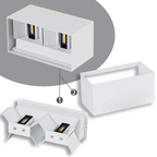 Lampada Applique LED da Muro Nero Bianco Grigi 24W con - immagine 6