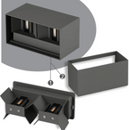 Lampada Applique LED da Muro Nero Bianco Grigi 24W con - immagine 7