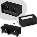 Lampada Applique LED da Muro Nero Bianco Grigi 24W con - immagine 8