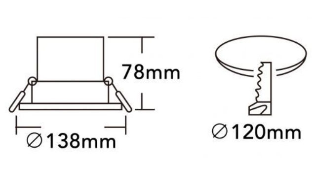 UNIVERSO P-120-3C Faretto da Incasso Orientabile COB LED 20W con Switch CCT 3000K/4000K/6500K