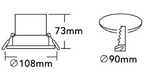 UNIVERSO P-90-3C Faretto da Incasso Orientabile COB LED 12W - immagine 5