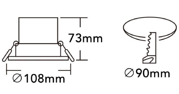 UNIVERSO P-90-3C Faretto da Incasso Orientabile COB LED 12W con Switch CCT 3000K/4000K/6500K