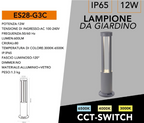 UNIVERSO ES28-G3C Lampada COB LED da Giardino 12W con - immagine 3