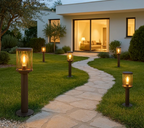 UNIVERSO PT-01C Lampioncino da Giardino in Alluminio Rosso - immagine 2