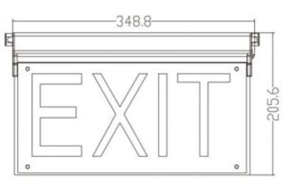UNIVERSO LT-45338 Lampada LED di Emergenza Anti Black Out con Scritta EXIT