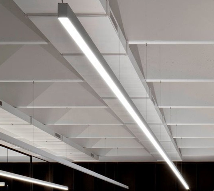 Lampadario LED Lineare Modulare 40W a Sospensione e Soffitto con CCT Selezionabile