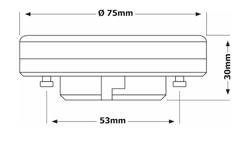 UNIVERSO GX53-10W-3C Lampadina LED SMD 10W Attacco GX53 con Switch CCT 3000K/4000K/6500K