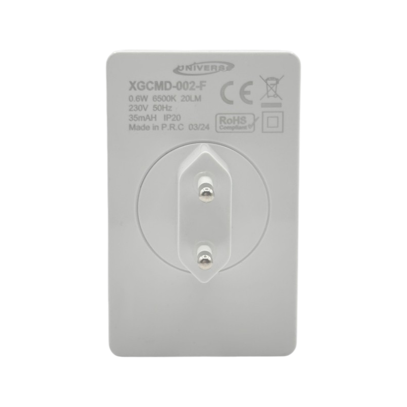 Punto Luce LED Luce Notturna Rettangolare UNIVERSO 0.6W | CCT Selezionabile 3000K-4000K-6500K Bianco