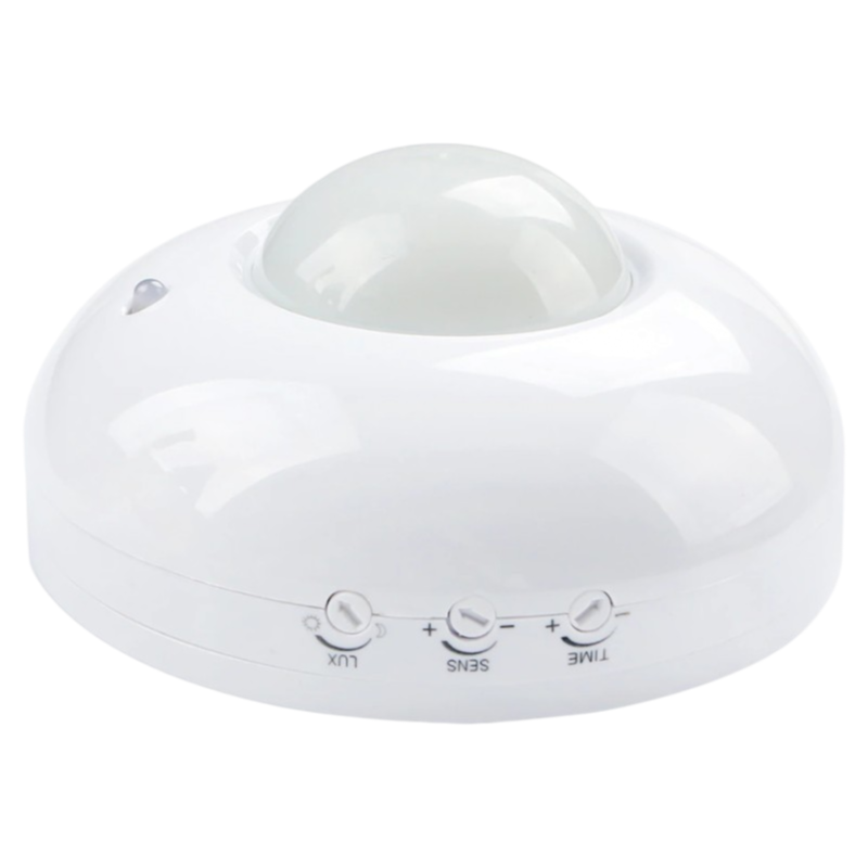 Sensore di Movimento a Infrarossi Crepuscolare Universo YCA1002B – 120° e 360°, per Lampadine fino a 1200W, IP20