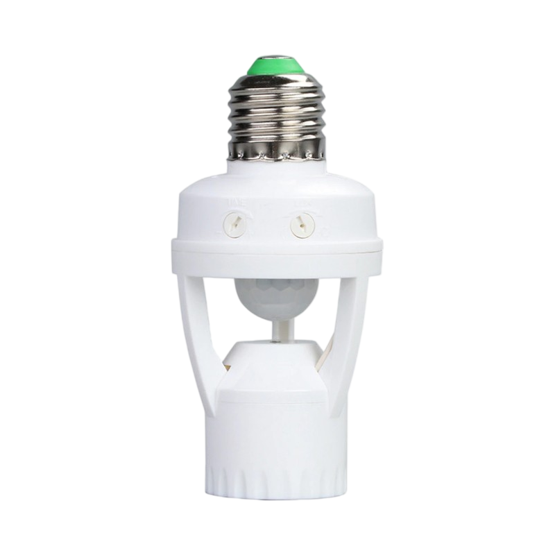 UNIVERSO YCB1060 portalampada adattatore E27 con sensore di movimento, max 60W, ideale per illuminazione automatica interna ed esterna in casa, garage e corridoi